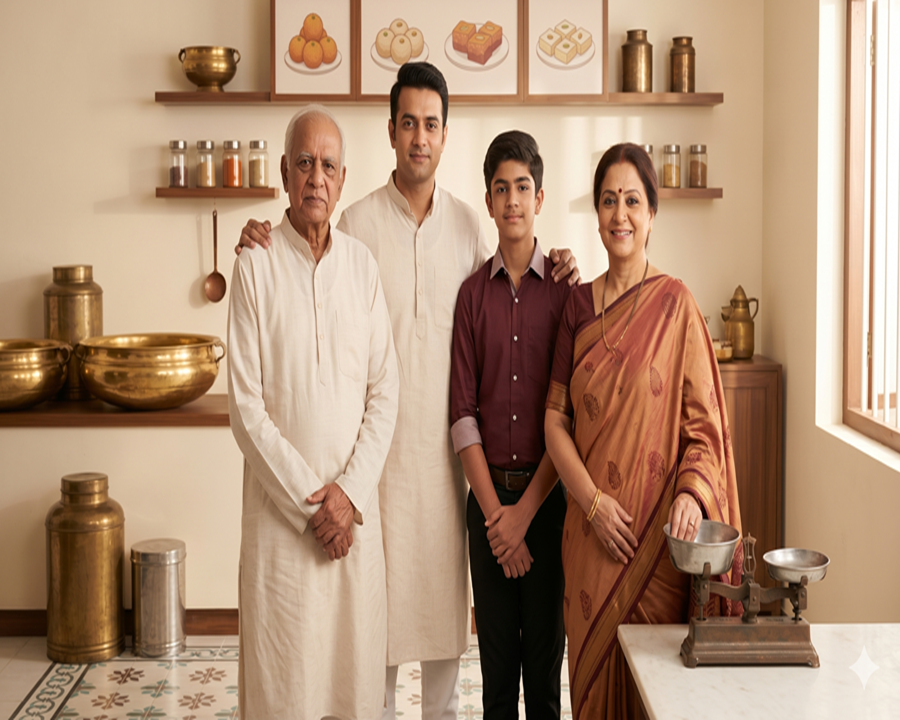 The Som Halwai Family in front of their heritage shop